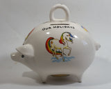 Vintage Rare Rainbow Brite Cartoon Character Ceramic Piggy Pig Coin Bank