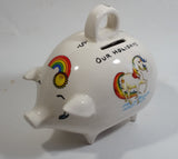 Vintage Rare Rainbow Brite Cartoon Character Ceramic Piggy Pig Coin Bank