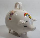 Vintage Rare Rainbow Brite Cartoon Character Ceramic Piggy Pig Coin Bank