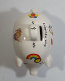 Vintage Rare Rainbow Brite Cartoon Character Ceramic Piggy Pig Coin Bank
