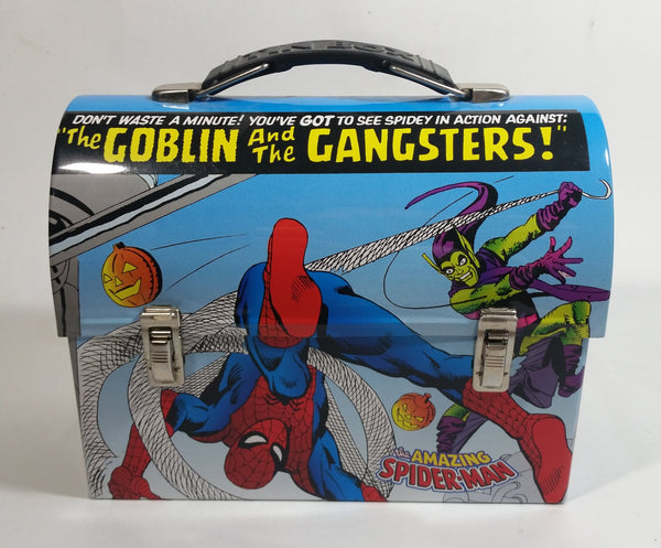 2007 Marvel Comics The Amazing Spider-Man "The Goblin and the Gangsters!" Tin Metal Lunch Box