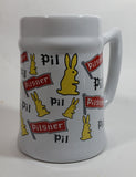 Pilsner Beer Bunny Rabbit Themed 5 1/2" Tall Stein Mug Breweriana Collectible Drinkware