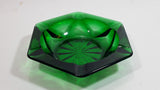 Vintage Dark Green Depression Glass Ash Tray