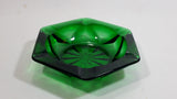 Vintage Dark Green Depression Glass Ash Tray