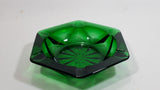 Vintage Dark Green Depression Glass Ash Tray