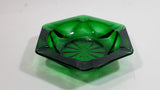 Vintage Dark Green Depression Glass Ash Tray