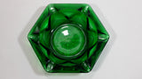 Vintage Dark Green Depression Glass Ash Tray