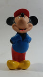 Disney Mickey Mouse Cartoon Character Hard Rubber 5 1/2" Tall Figure