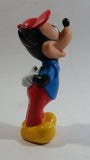 Disney Mickey Mouse Cartoon Character Hard Rubber 5 1/2" Tall Figure