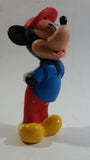 Disney Mickey Mouse Cartoon Character Hard Rubber 5 1/2" Tall Figure