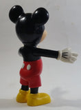 Disney Mickey Mouse Cartoon Character Hard Rubber 6 1/2" Tall Articulated Toy Figure