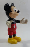 Disney Mickey Mouse Cartoon Character Hard Rubber 6 1/2" Tall Articulated Toy Figure