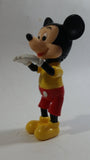 Vintage Walt Disney Productions Mickey Mouse Cartoon Character 5 1/2" Articulated Hard Rubber Toy Figure Made in Hong Kong