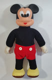 Vintage 1970s Hasbro Walt Disney Productions Marching Mickey Mouse 19" Tall Rubber and Fabric Toy Doll Cartoon Character Made in Hong Kong