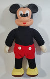 Vintage 1970s Hasbro Walt Disney Productions Marching Mickey Mouse 19" Tall Rubber and Fabric Toy Doll Cartoon Character Made in Hong Kong
