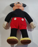 Vintage 1970s Hasbro Walt Disney Productions Marching Mickey Mouse 19" Tall Rubber and Fabric Toy Doll Cartoon Character Made in Hong Kong