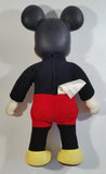 Vintage 1970s Hasbro Walt Disney Productions Marching Mickey Mouse 19" Tall Rubber and Fabric Toy Doll Cartoon Character Made in Hong Kong