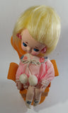 Vintage 1960s Senpo Musical Doll in Chair 12" Tall Toy Collectible