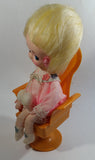 Vintage 1960s Senpo Musical Doll in Chair 12" Tall Toy Collectible