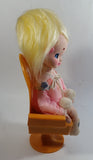 Vintage 1960s Senpo Musical Doll in Chair 12" Tall Toy Collectible
