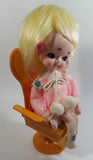 Vintage 1960s Senpo Musical Doll in Chair 12" Tall Toy Collectible