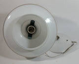 Vintage Artcraft of Montreal White Porcelain Gold Trimmed Dog Themed 8" Tall Swag Lamp Hanging Light Shade Fixture