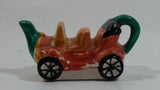 Vintage Red Rose Tea 1908 Car Shaped Miniature Teapot Ornament