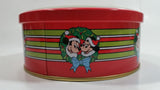 The Walt Disney Company Mickey Mouse Cartoon Character Christmas Themed Round Tin Metal Container