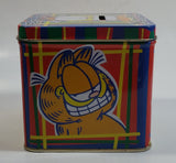 Paws Jim Davis Garfield "Feed The Kitty" Tin Metal Coin Bank Cartoon Collectible