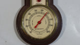 Vintage Wood Texture Plastic Case Thermometer Hygrometer Weather Station Made in U.S.A.