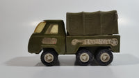 Vintage Buddy L Military Truck Army Green Pressed Steel Toy Car Vehicle Busted Up