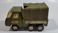 Vintage Buddy L Military Truck Army Green Pressed Steel Toy Car Vehicle Busted Up