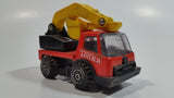 Vintage Tonka Mobile Excavator Truck Orange and Yellow Pressed Steel and Plastic Toy Car Vehicle