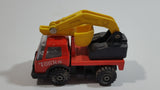 Vintage Tonka Mobile Excavator Truck Orange and Yellow Pressed Steel and Plastic Toy Car Vehicle