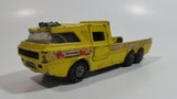 Vintage 1972 Lesney Matchbox Super Kings No. K-7 Racing Car Transporter Firestone Yellow Die Cast Toy Car Vehicle