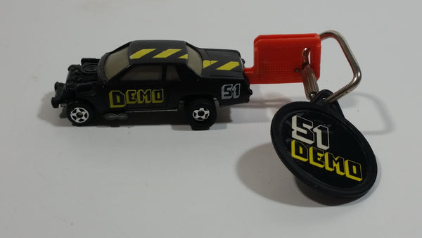 Vintage 1983 Kidco Burnin' Key Cars Demolition Cars Demo 51 Black Die Cast Plastic Toy Car Vehicle