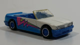 Rare Version 1990 Hot Wheels California Customs BMW 323 M3 White and Blue Die Cast Toy Car Vehicle - BMW Stamped License Plate