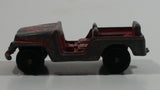 Vintage Tootsie Toys Red Military Jeep Die Cast Toy Car Vehicle Made in Chicago U.S.A.