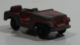 Vintage Tootsie Toys Red Military Jeep Die Cast Toy Car Vehicle Made in Chicago U.S.A.