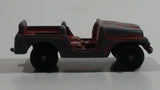 Vintage Tootsie Toys Red Military Jeep Die Cast Toy Car Vehicle Made in Chicago U.S.A.