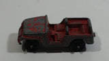 Vintage Tootsie Toys Red Military Jeep Die Cast Toy Car Vehicle Made in Chicago U.S.A.