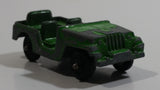 Vintage Tootsie Toys Green Military Jeep Die Cast Toy Car Vehicle Made in Chicago U.S.A.