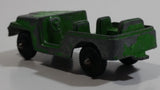 Vintage Tootsie Toys Green Military Jeep Die Cast Toy Car Vehicle Made in Chicago U.S.A.