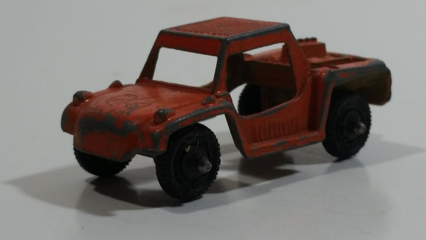 Vintage Tootsie Toys Baja Runabout Orange Die Cast Toy Car Vehicle Made in U.S.A.