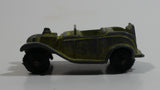 Vintage Tootsie Toys Roadster Lime Yellow Die Cast Toy Car Vehicle Made in Chicago U.S.A.