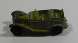 Vintage Tootsie Toys Roadster Lime Yellow Die Cast Toy Car Vehicle Made in Chicago U.S.A.