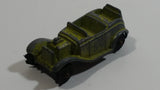 Vintage Tootsie Toys Roadster Lime Yellow Die Cast Toy Car Vehicle Made in Chicago U.S.A.