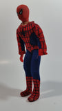 Vintage 1977 Mego Spider-Man 8" Tall Bendable Poseable Action Figure in Fabric Costume - Missing one hand