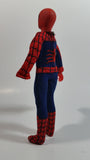 Vintage 1977 Mego Spider-Man 8" Tall Bendable Poseable Action Figure in Fabric Costume - Missing one hand