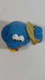 Applause Muppets Sesame Street Cookie Monster Character In Beach Shorts with a Pail of Shells Holding a Conch Shell To His Ear 3" Tall Hard Rubber PVC Toy